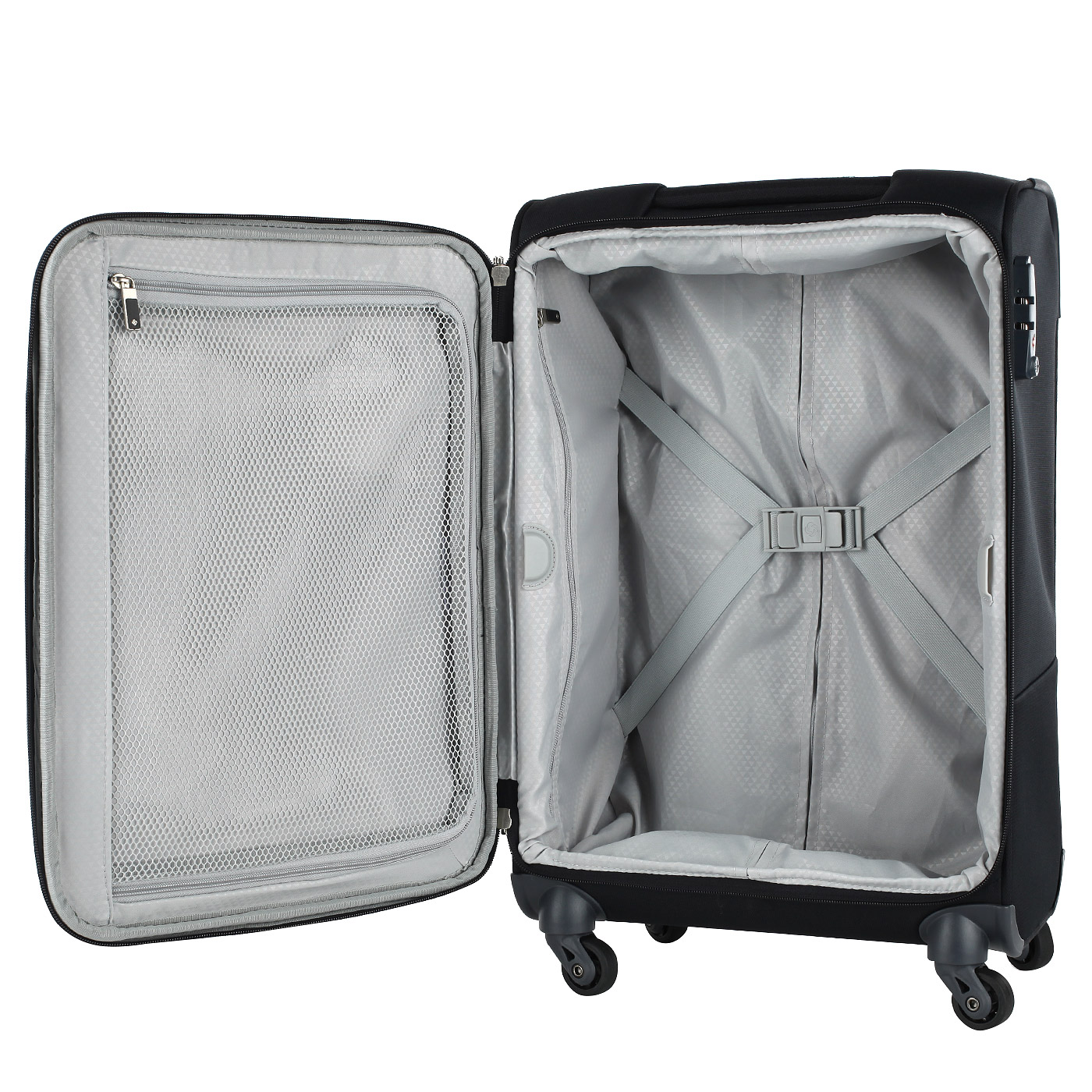 Черный тканевый чемодан на молнии Samsonite Base Boost