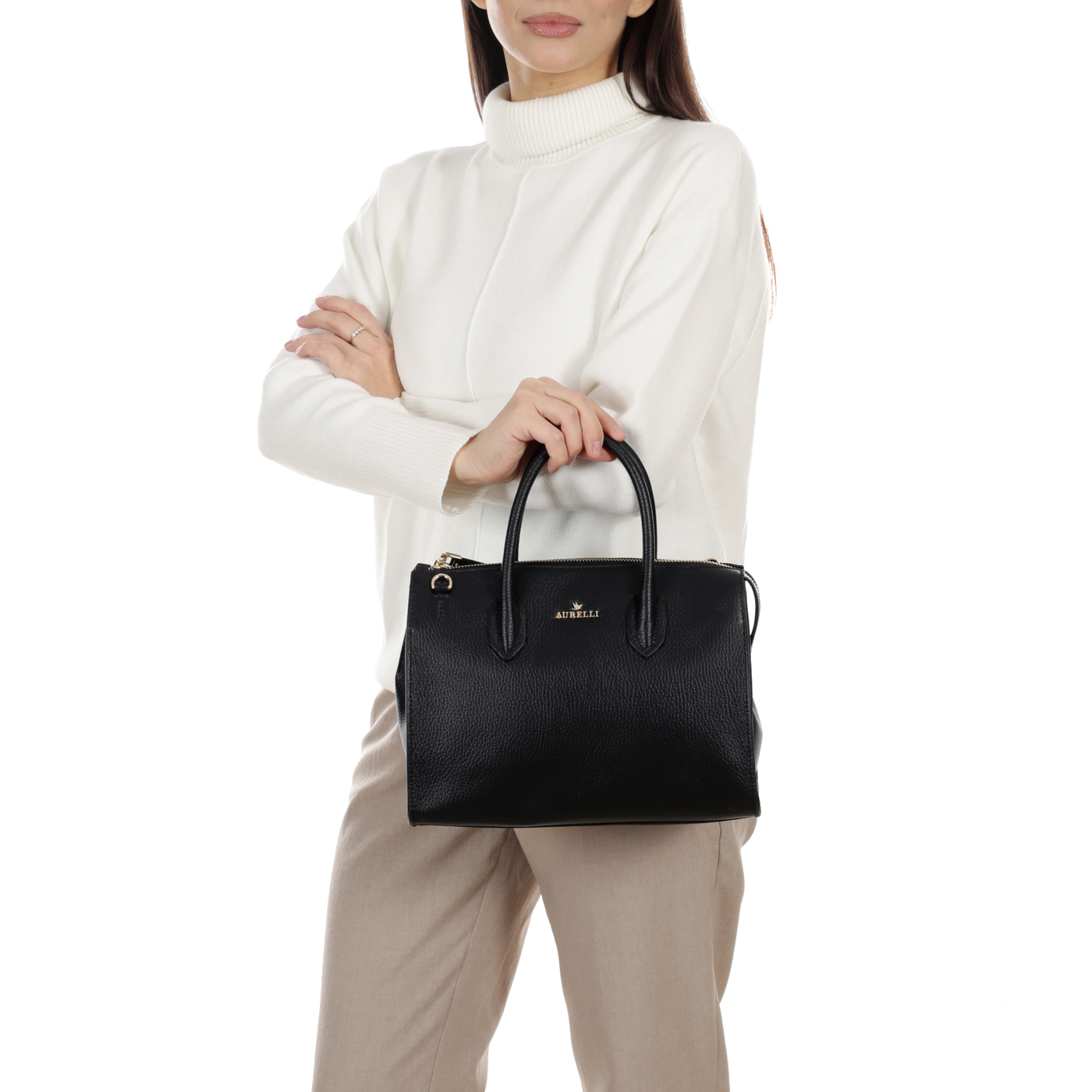 Кожаная сумка Aurelli Soft