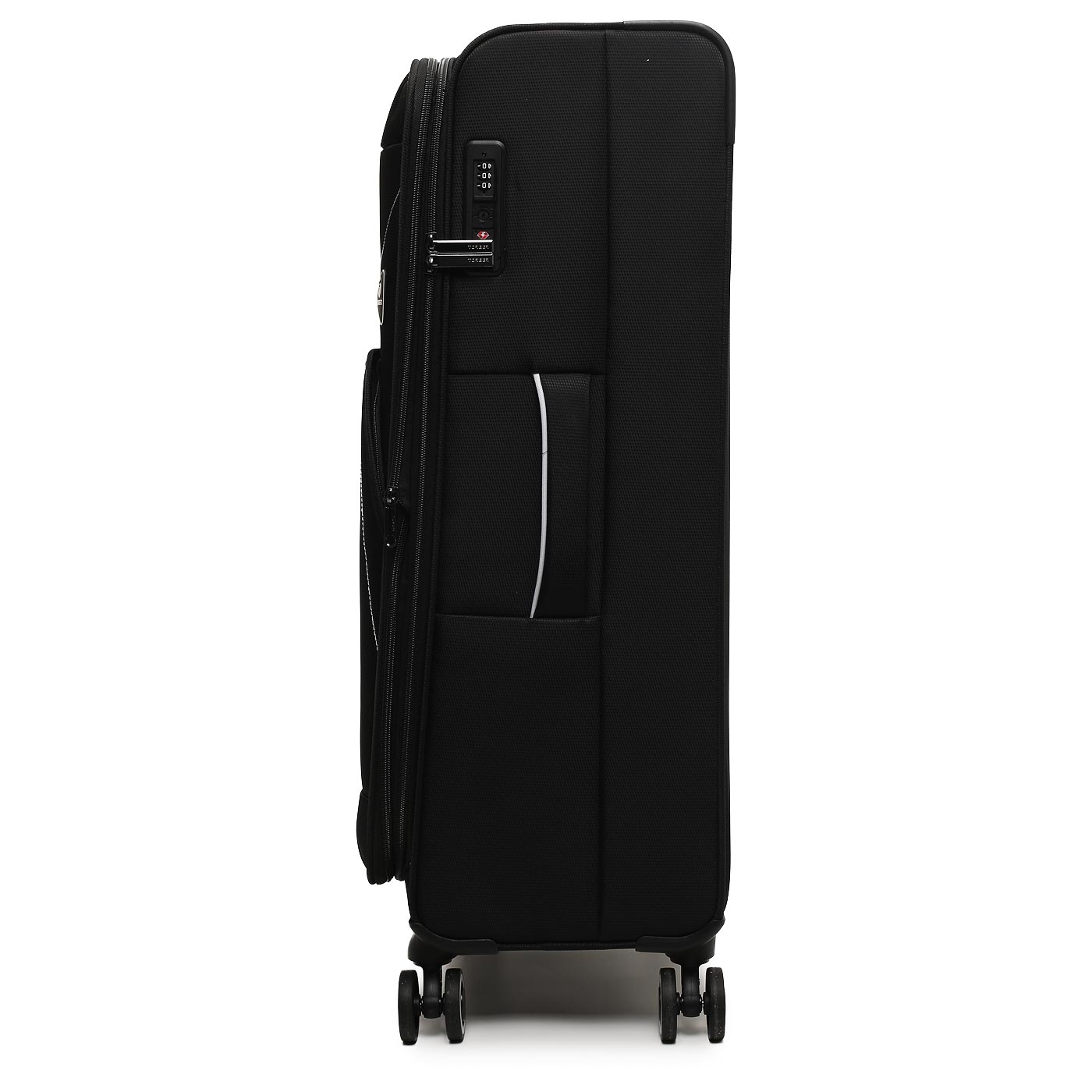 Чемодан большой L тканевый Torber Nero