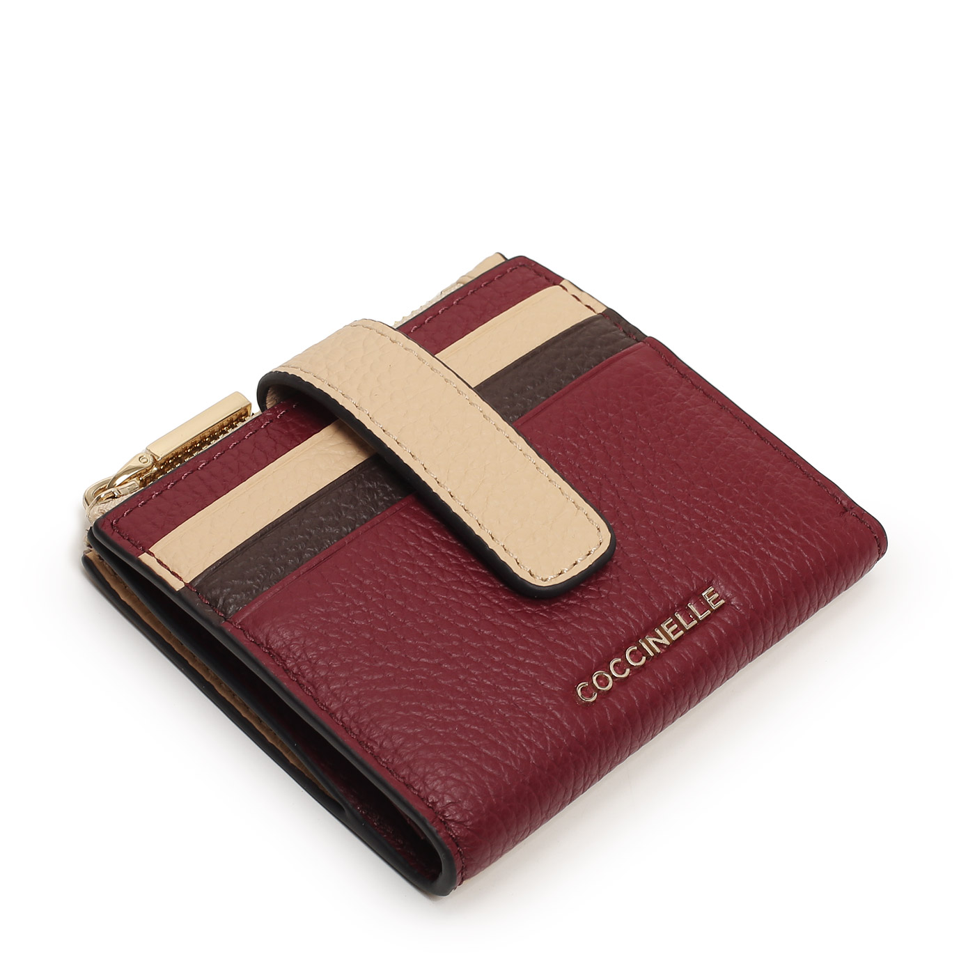 Портмоне складное на кнопке Coccinelle Metallic Tricolor