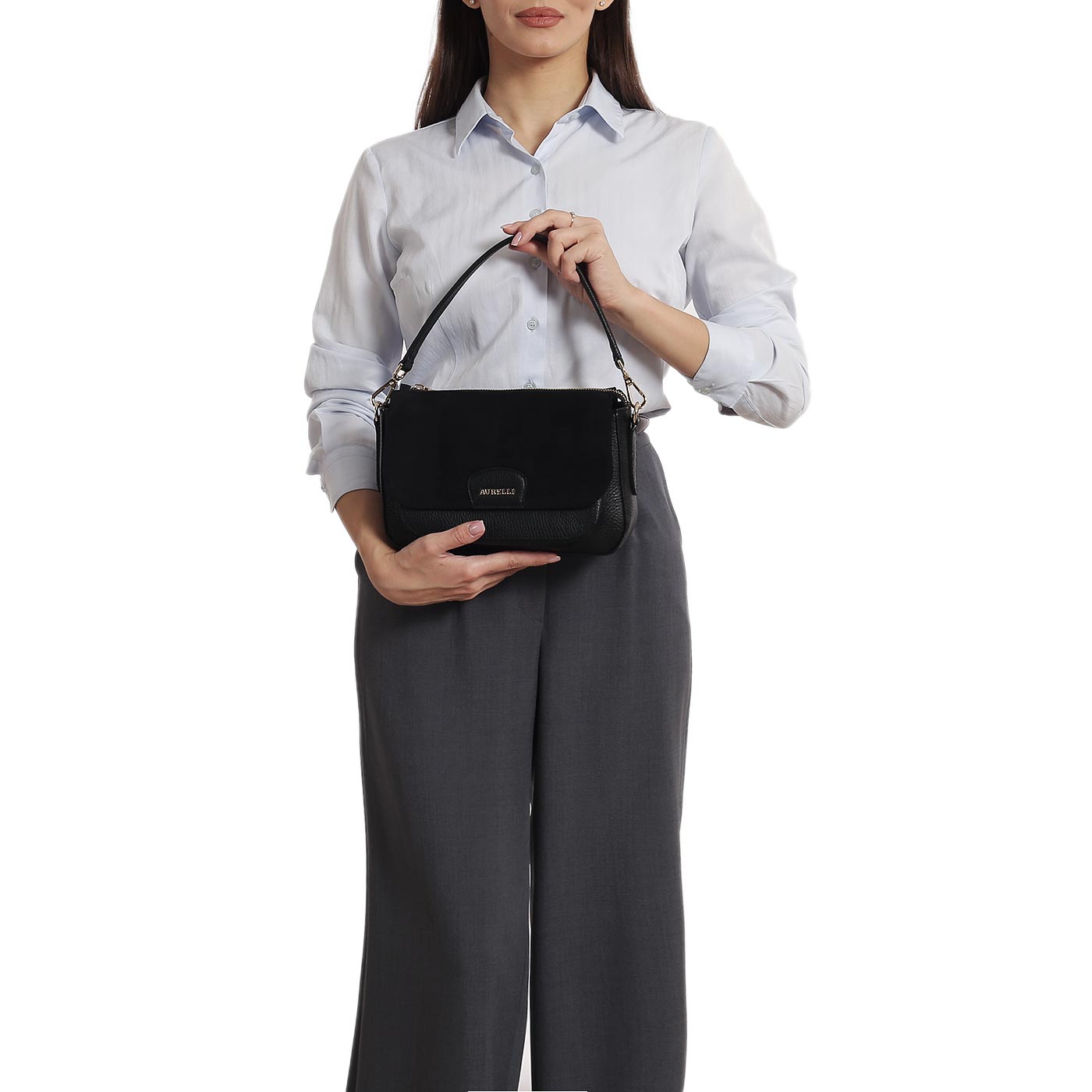 Кожаная сумка Aurelli Suede