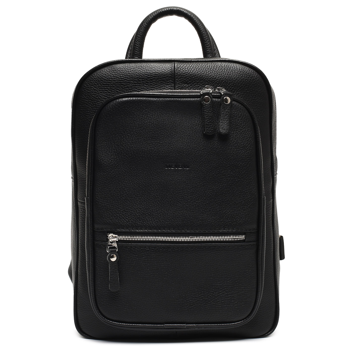 Stevens Мужской рюкзак из черной зернистой кожи